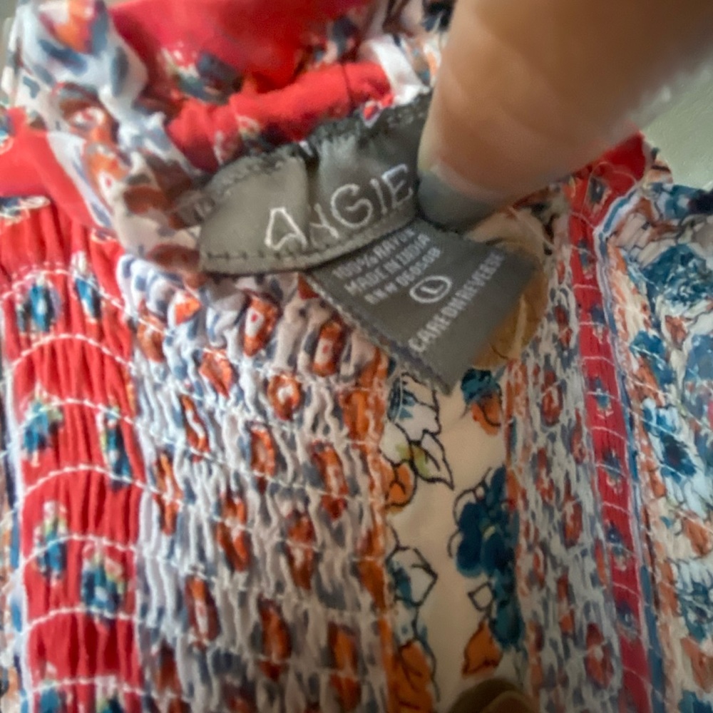 Boho Size Large Dress- Buttons in Front for Detailing
